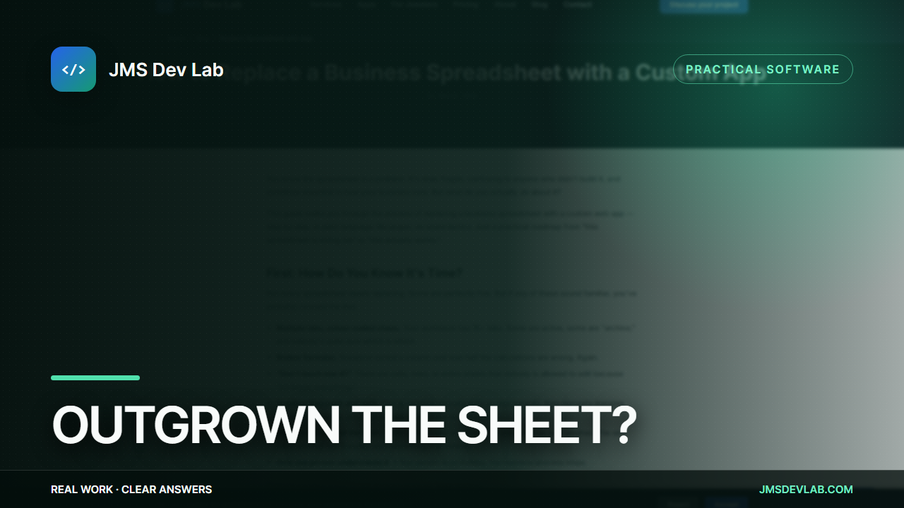 Outgrown the spreadsheet video thumbnail