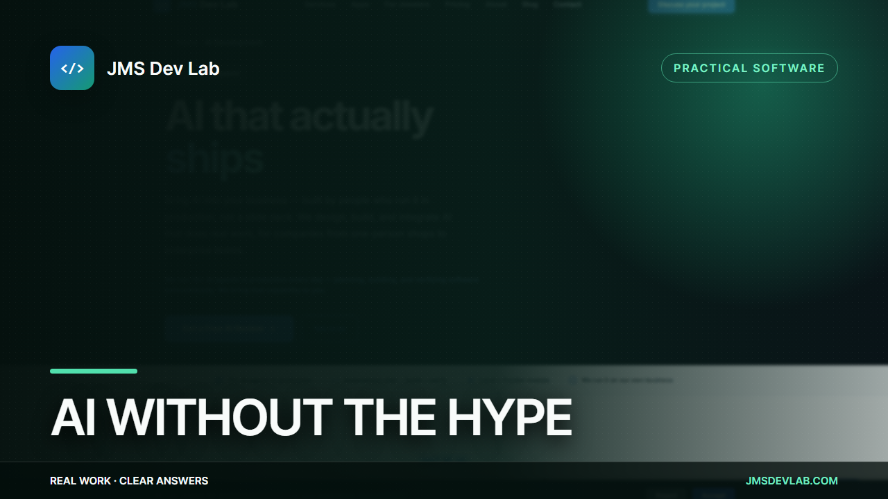 AI without the hype video thumbnail